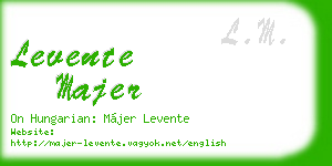 levente majer business card