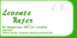 levente majer business card